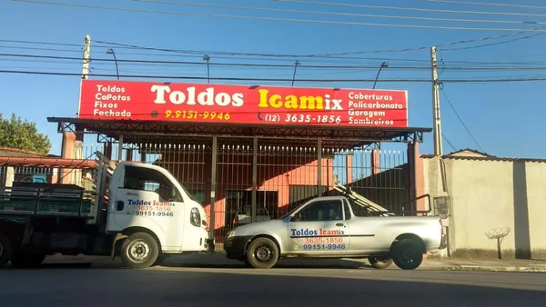 Toldo fixo instalado pela Icamix
