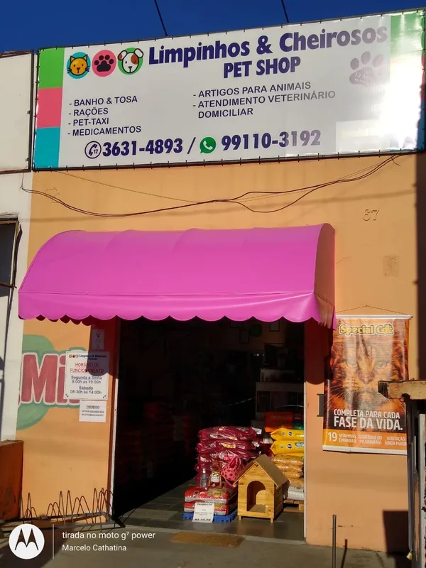 Toldo instalado em Guaratinguetá